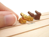 Thumbnail for Miniature Chocolate Bunny - Large or Small - 1:12 Scale