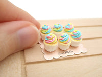 Thumbnail for Miniature Spring Theme Swirl Cupcakes - 1:12 Scale