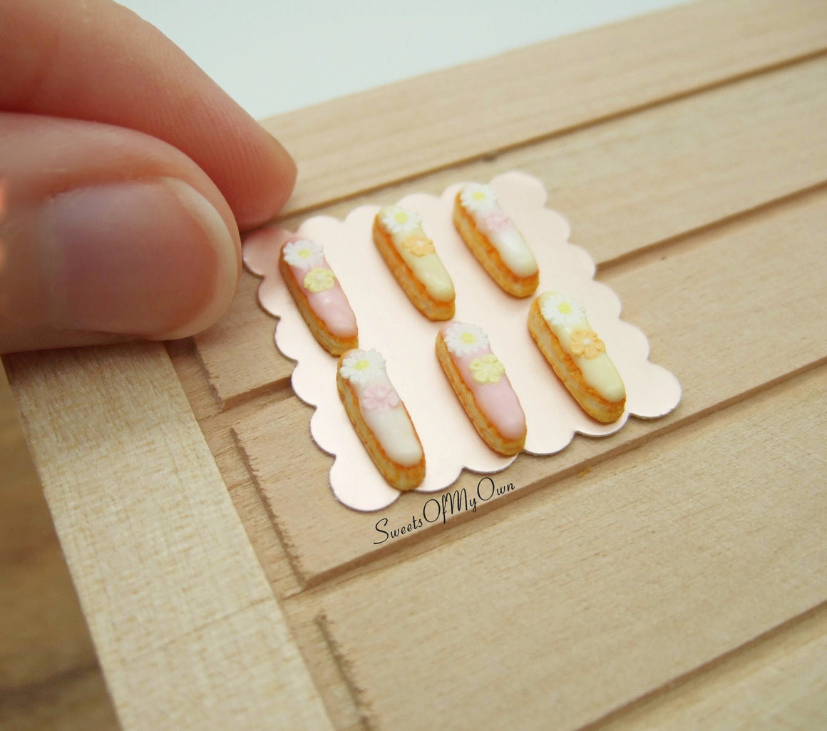 Miniature Eclairs Spring Flower Theme - Doll House 1:12 Scale