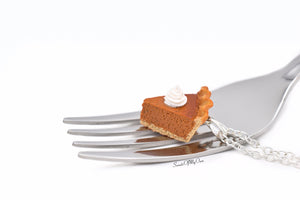 Pumpkin Pie Slice Charm - Necklace/Charm/Keychain