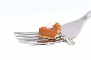 Pumpkin Pie Slice Charm - Necklace/Charm/Keychain