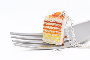 Maple Leaf Ombre Sponge Cake Slice - Necklace/Charm/Keychain