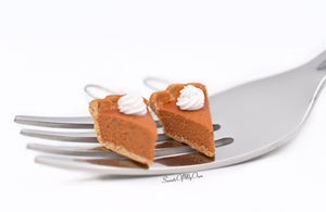 Pumpkin Pie Slice Earrings - Dangle Earrings