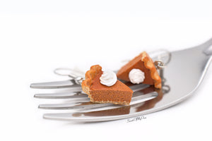 Pumpkin Pie Slice Earrings - Dangle Earrings