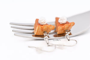 Pumpkin Pie Slice Earrings - Dangle Earrings