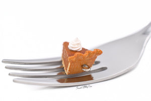 Pumpkin Pie Slice Charm - Necklace/Charm/Keychain