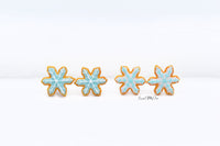 Thumbnail for Snowflake Shaped Icing Biscuit - Stud Earrings - Choose Your Style