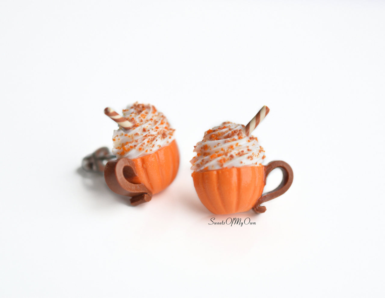 Pumpkin Spiced Latte Stud Earrings