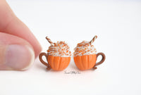Thumbnail for Pumpkin Spiced Latte Handmade Stud Earrings