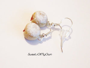 Sugar Coated Jam Donut - Dangle Earrings - MTO