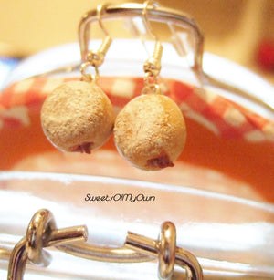 Sugar Coated Jam Donut - Dangle Earrings - MTO