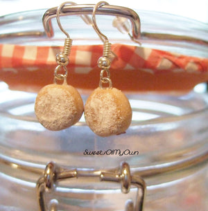 Sugar Coated Jam Donut - Dangle Earrings - MTO
