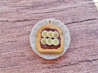 Thumbnail for Chocolate and Sliced Banana on Toast Charm - Necklace/Charm/Keychain - MTO