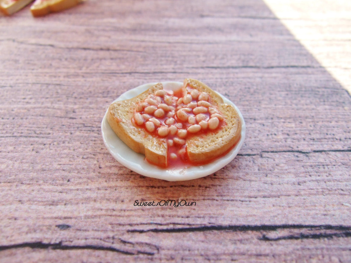 MTO - Miniature Beans on Toast - Doll House 1:12 Scale - SweetsOfMyOwn