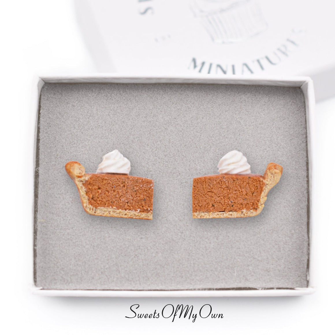 Pumpkin Pie Slice Earrings - Stud Earrings