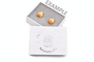 Heart Chocolate Chip Cookies - Stud Earrings - MTO